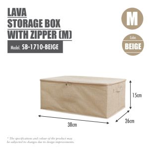 HOUZE LAVA STORAGE BOX WITH ZIPPER LID M-SIZE SB-1710