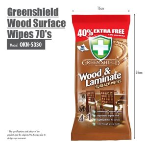 HOUZE GREENSHIELD WOOD SURFACE WIPES 70'S OKN-5330