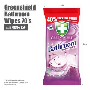 HOUZE GREENSHIELD BATHROOM WIPES 70'S OKN-7150