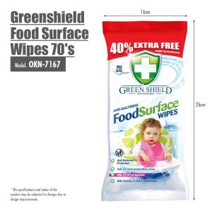HOUZE GREENSHIELD FOOD SURFACE WIPES 70'S OKN-7167