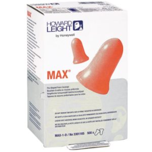 HOWARD LEIGHT MAX-1-D EARPLUGS FOR DISPENSER ( 500PRS/BOX )