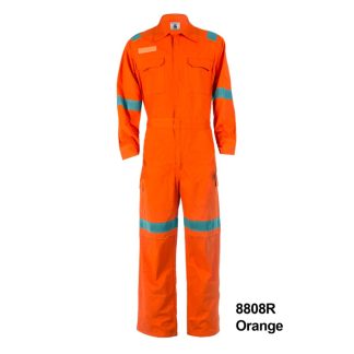 HSK HD COTTON COVERALL WITH REFLECTIVE ORANGE 8808R