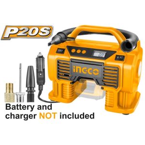 INGCO 20V LI-ION PORTABLE CAR AIR COMPRESSOR 160PSI CACLI2002 (BARE UNIT)