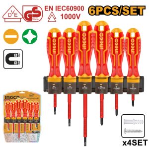 INGCO 6PCS INSULATED SCREWDRIVER SET HKISD0608