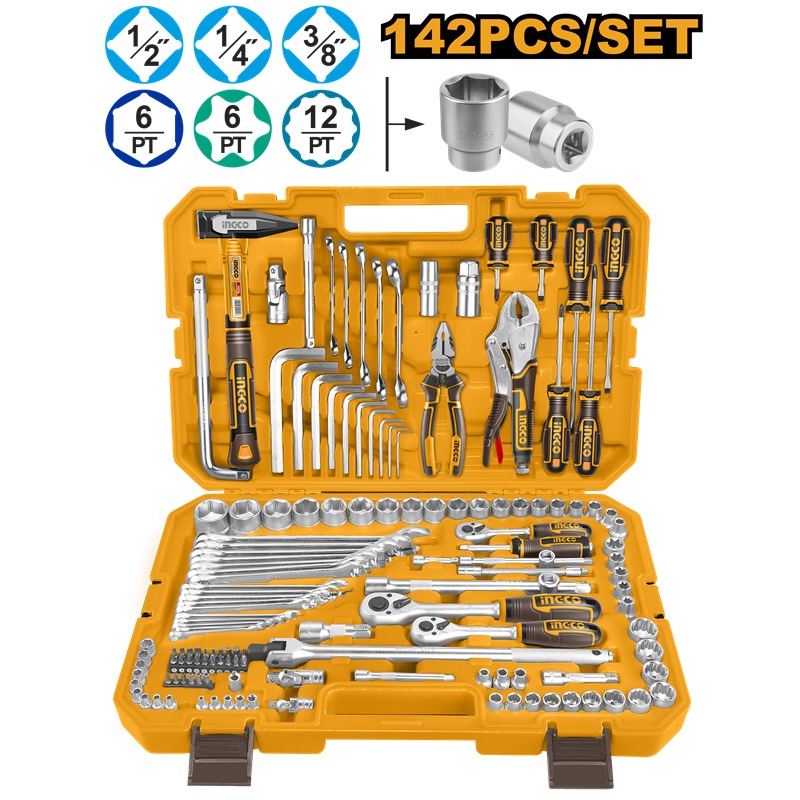 INGCO 142PCS COMBINATION TOOL SET HKTHP21421