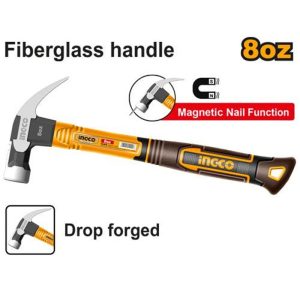 INGCO FIBREGLASS HANDLE CLAW HAMMER