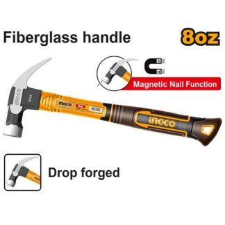INGCO FIBREGLASS HANDLE CLAW HAMMER