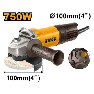 Ingco 4" 220V 750W Angle Grinder #Ag750282 | Model : AG750282