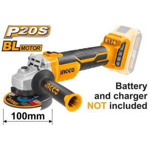 INGCO 20V LI-ION 100MM (4") BRUSHLESS ANGLE GRINDER CAGLI1002 (BARE UNIT)