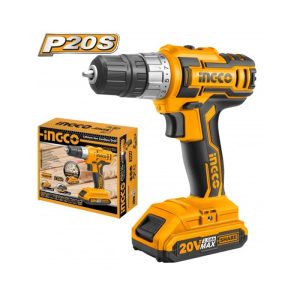 INGCO 20V LI-ION DRILL 45NM 1X20V 2.0AH, CHARGER CDLI20024