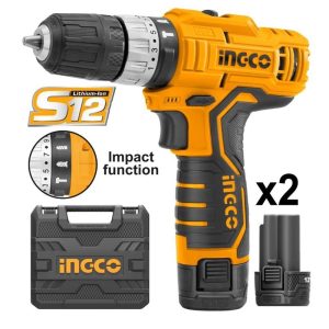 INGCO 12V 2X1.5AH LI-ION IMPACT DRILL, CIDLI1232