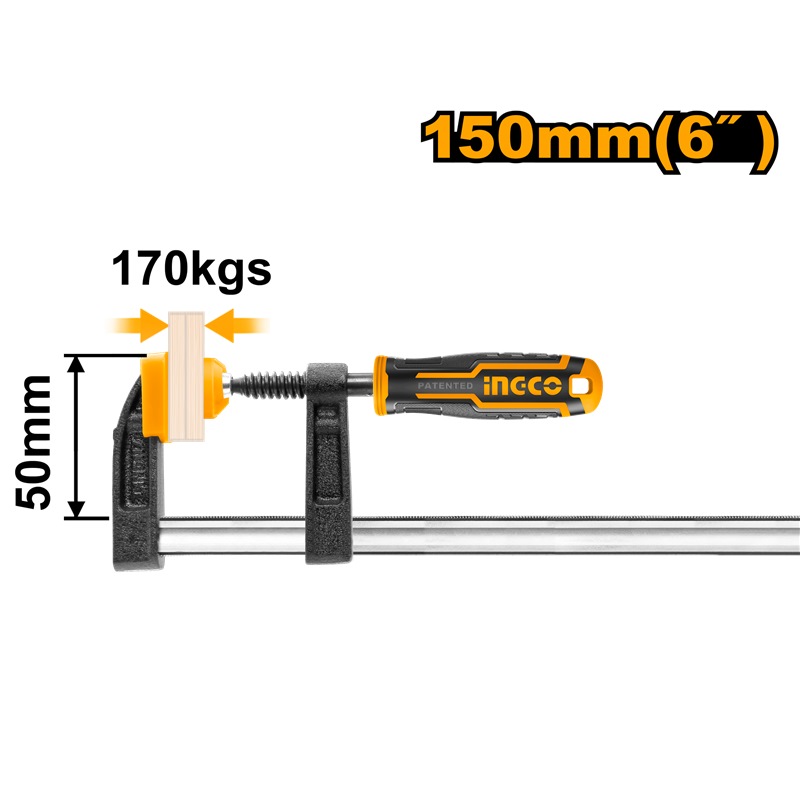 INGCO F-CLAMP WITH GRIP HANDLE