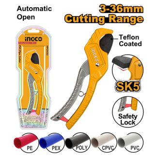 INGCO INDUSTRIAL PVC PIPE CUTTER CAP: 36MM, LENGTH 210MM HPCS3135