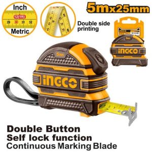 INGCO STEEL MEASURING TAPE 25MM BLADE ABS COVER