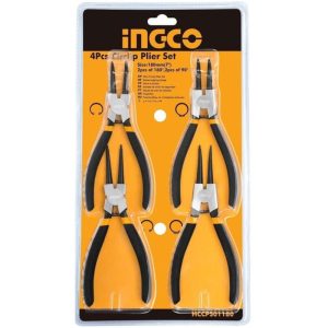 INGCO 4PCS CIRCLIP PLIER SET 7" 180MM HCCPS01180