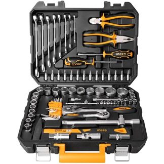 INGCO 77PCS SOCKET, SPANNER & HAND TOOL SET HKTHP20771