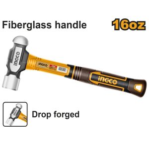 INGCO BALL PEIN HAMMER FIBERGLASS HANDLE