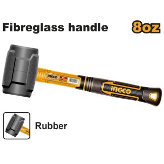 INGCO RUBBER MALLET FIBERGLASS HANDLE