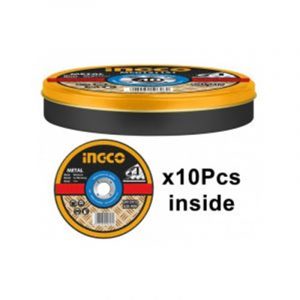INGCO ABRASIVE CUTTING DISC 125X1.2MM 10PCS In METAL BOX MCD121255