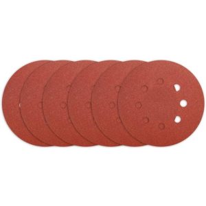 INGCO 5PCS 5" ORITAL SANDER SANDING DISC 3XP80, 2XP120 AKRS125051