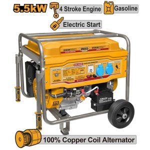 INGCO GASOLINE GENERATOR MAX 5500W RATED 5000W GE55003