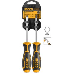 INGCO 2PCS GO THROUGH SCREWDRIER SET (-) & (+) 125MM HKSGT280208