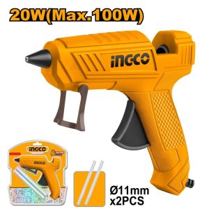 INGCO ELECTRIC GLUE GUN 20W WITH 2PCS 150MM GLUE STICK GG148
