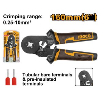 INGCO TUBULAR BARE TERIMINALS CRIMPING PLIER 0.25-10MM2 HRCPG05210