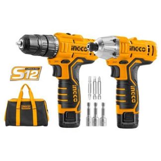 INGCO 12V 2X1.5AH LI-ION DRILL & IMPACT DRIVER COMBO KIT CKLI1201