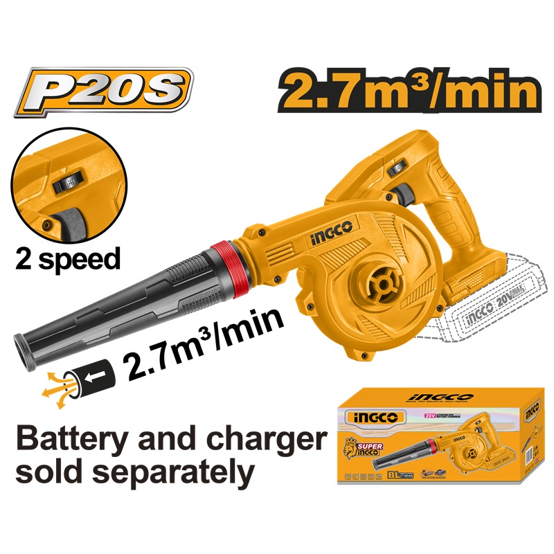 INGCO 20V LI-ION BLOWER CABLI20018 (BARE UNIT)
