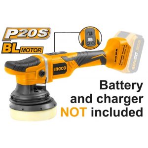 INGCO 20V LI-ION BRUSHLESS ANGLE POLISHER 2000-4800RPM APLI2002 (BARE UNIT)