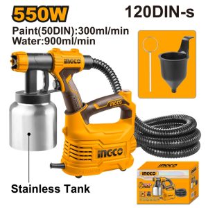 INGCO HVLP ELECTRIC SPRAY GUN 550W 800ML CONTAINER SPG5008-2