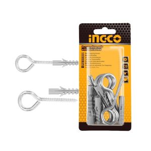 INGCO 6PCS 5MM EYE SCREW PLUG SET 8ØX40MM HWSPK5022
