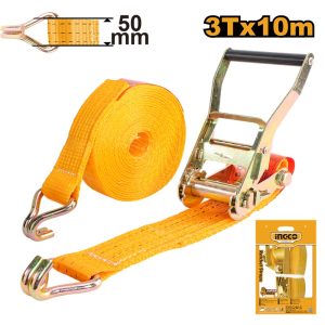INGCO RATCHET TIE DOWN 50MM X 10M HEAVY DUTY 3 TON LOAD HRSP3101
