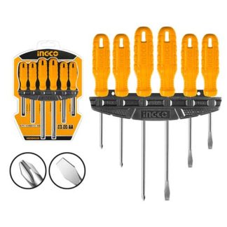 INGCO 6PCS SCREWDRIVER SET 3PCS (-) & 3PCS (+) HKSD0658
