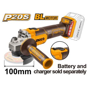 INGCO 20V LI-ION 4" 100MM ANGLE GRINDER, CAGLI201008 (BARE UNIT)