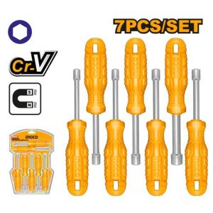 INGCO 7PCS NUT SCREWDRIVER SET 6-12MM,185MM HKNSD0701