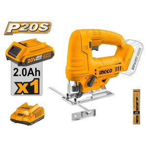 INGCO 20V LI-ION JIGSAW 1X2.0AH + CHARGER CJSLI65081