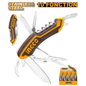 INGCO MULTI FUNCTION POCKET FOLDING KNIFE (10 FUNCTIONS) HMFK8108