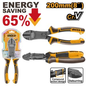 INGCO COMPOUND ACTION DIAGONAL CUTTING PLIER 8" 200MM HCDCP58200