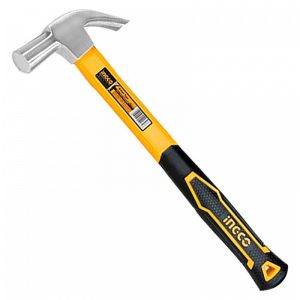 INGCO CLAW HAMMER FIBRE GLASS HANDLE BIRTISH TYPE, 27MM HCH880227
