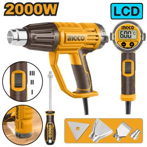 INGCO 3 STAGES HEAT GUN 2000W LCD DISPLAY HG200058