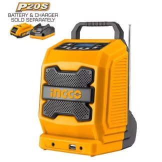 INGCO 20V FM/AM CORDLESS RADIO CJRLI2001 (BARE UNIT)