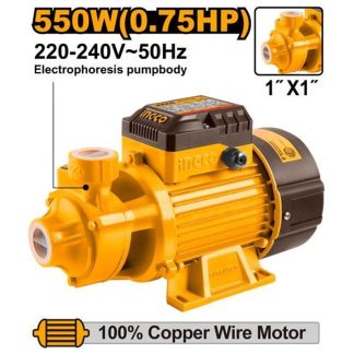INGCO PERIPHERIAL PUMP 550W 1" X 1" MAX HEAD 45M MAX FLOW 45L/MIN VPM5508