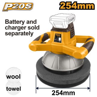 INGCO 20V 10" CORDLESS POLISHING MACHINE COPLI2001 (BARE UNIT)