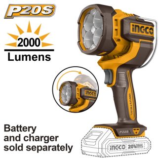 INGCO 20V LI-ION WORK LAMP 22.5W 2000 LUMENS CWLI2088 (BARE UNIT)