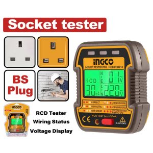 INGCO BRITISH PLUG SOCKET TESTER HESST30012