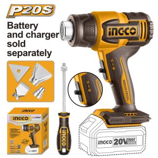 INGCO 20V LI-ION HEAT GUN 300/550°C HGLI2006 (BARE UNIT)