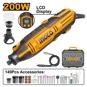 INGCO MINI DIE GRINDER WITH 149 ACCESSORIES 1/8" COLLET MG2008