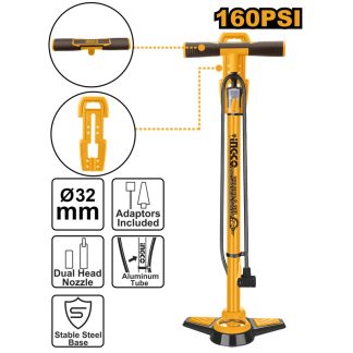 INGCO HAND PUMP MAX PRESSURE 160PSI Φ32*580MM MPP3201